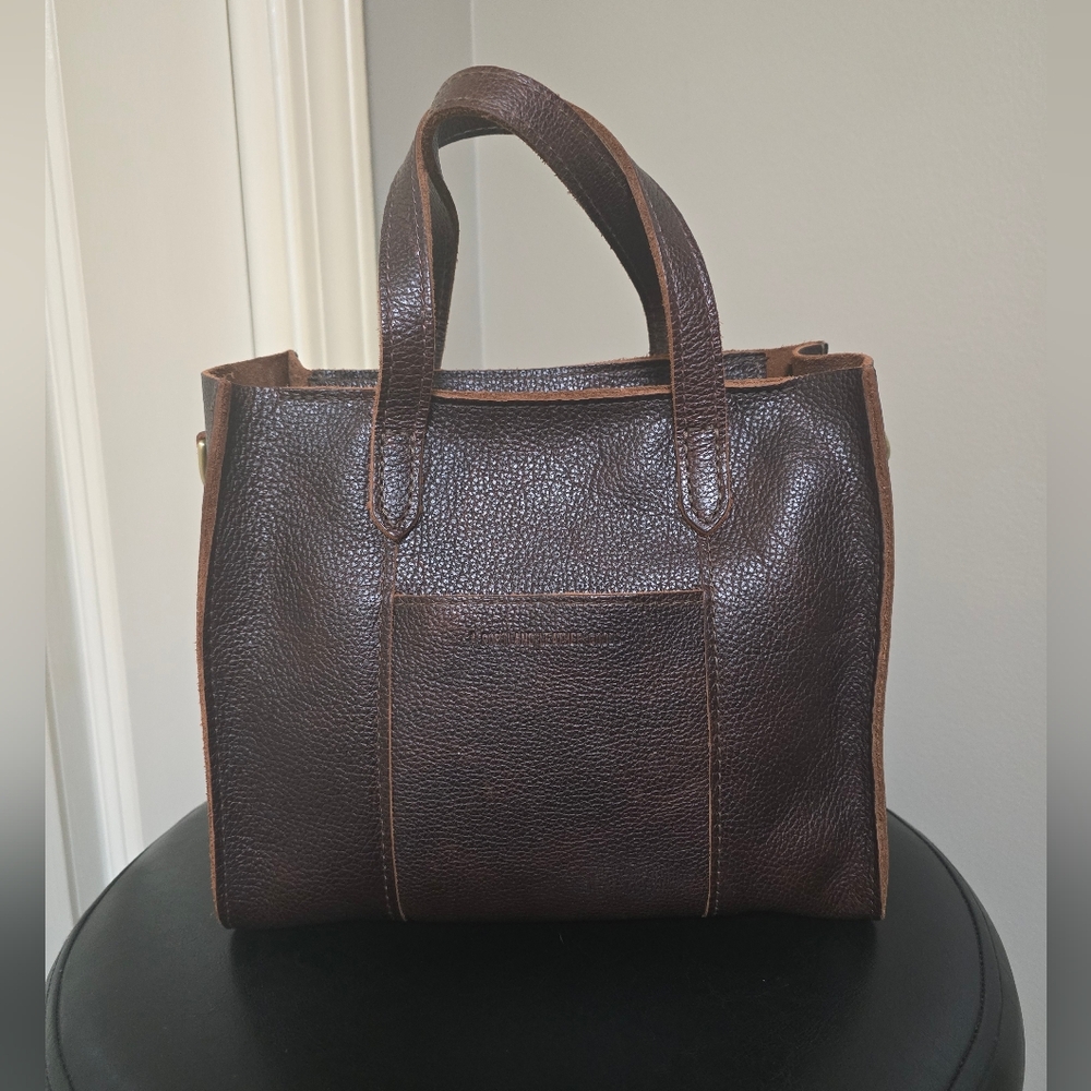 Portland Leather Lola Crossbody Tote/Color: Coldbrew